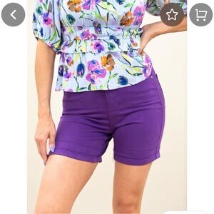 Judy Blue tummy control Vibrant Purple Women's Shorts